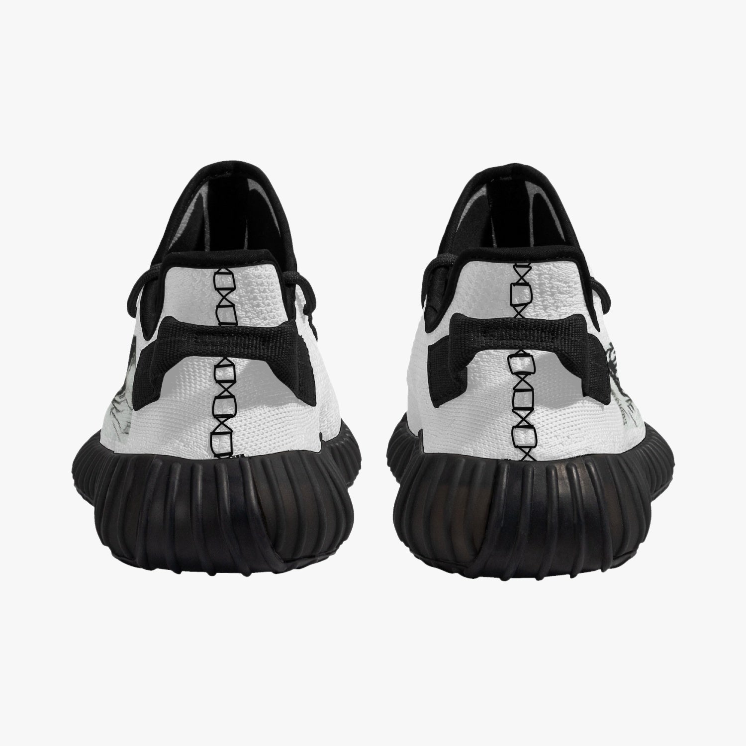 233. Trendy Mesh Knit Sneakers - Black