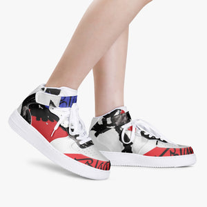 284. New High-Top Leather Sports Sneakers