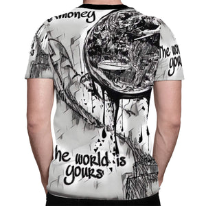 Men's All Over Print Imitation QMilch T-shirt