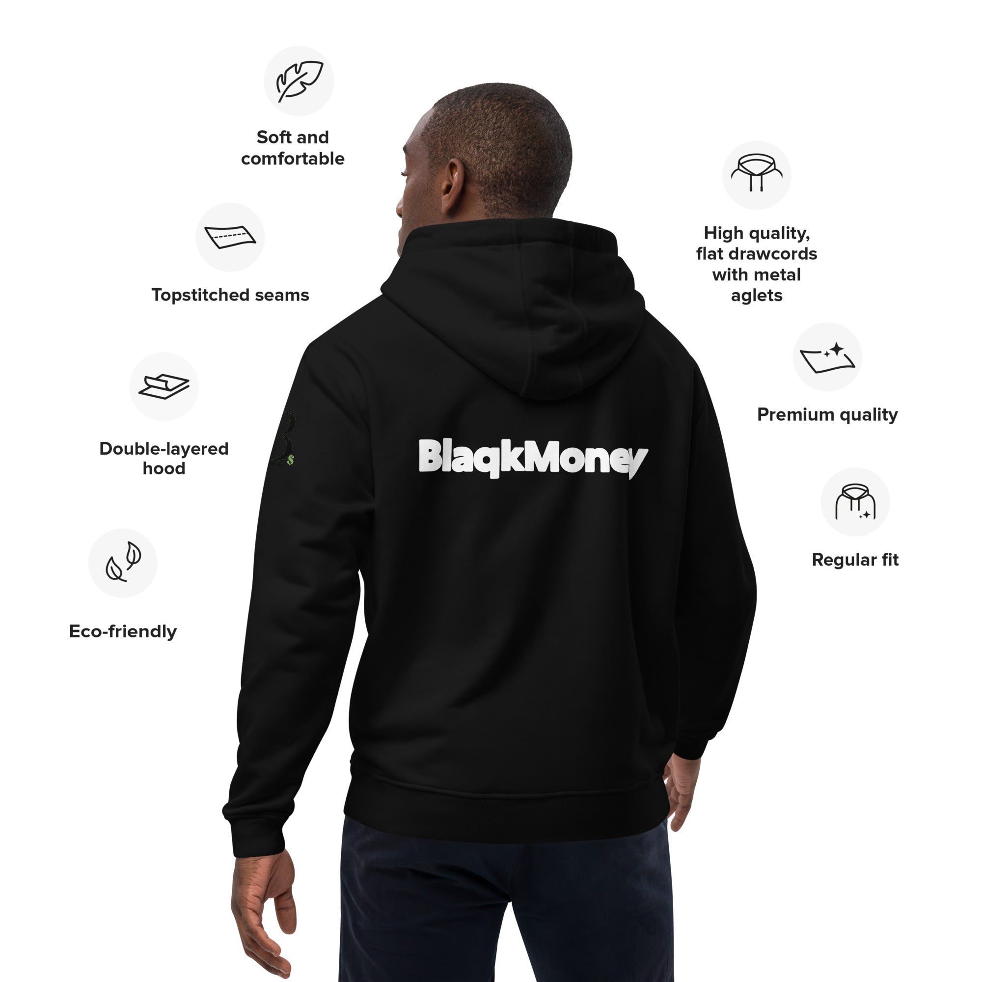 Custom Blaqkmoney Premium eco hoodie